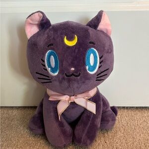 Sailor Moon Luna Anime Purple Cat Plush Toy 8”